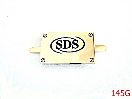 Accesorii metalice pentru marochinarie - 145G/PLACUTA LOGO ZAMAC-Comanda-mm---gold-----
