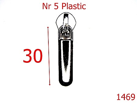 Cursori fermoar - 1469/CURSOR NR 5 FERMOAR PLASTIC-Nr 5-mm---nichel---2E4--AC28