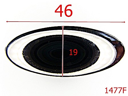 Placute ornamentale - 1477F/PLACUTA OVALA 49X19 FUME-46x19-mm---fume-15A7--15A7--AC30