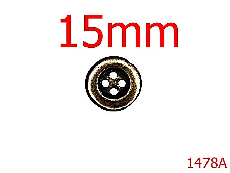Nasturi - 1478A/NASTURE ZAMAK 15 MM-15-mm---antic-----V40
