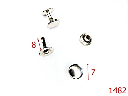 Capse rapide - 1482/RIVET SIMPLU 7MM NIKEL-7-mm---nichel-16B2----