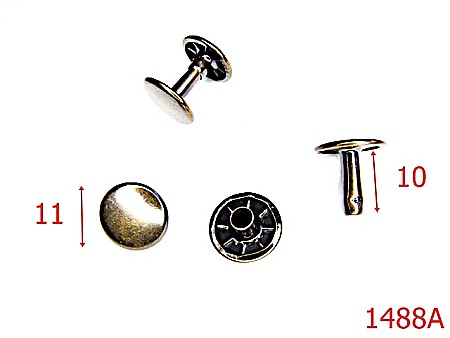 Capse rapide - 1488A/RIVET DUBLU 11MM ANTIK-11-mm---antic-16B7-16B8----