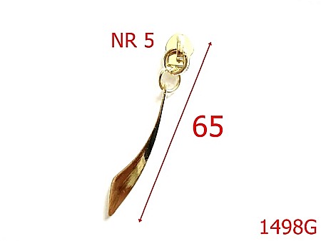 Cursori fermoar - 1498G/CHEITA FERMOAR PLASTIC NR 5 GOLD-Nr 5-mm---gold---2G5--AD29