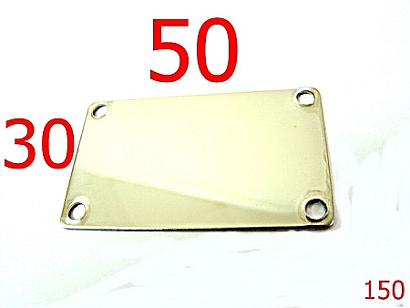 Accesorii metalice pentru marochinarie - 150/PLACUTA INSCRIPTIONABILA 50*30-50X30-mm---nichel-----P36