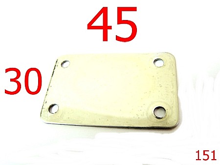 Accesorii metalice pentru marochinarie - 151/PLACUTA INSCRIPTIONABILA 45*30-45X30-mm---nichel-----P6