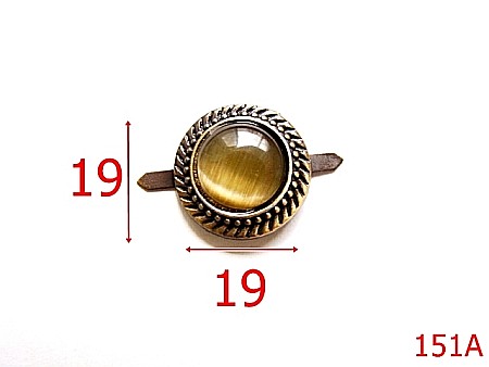 Accesorii metalice pentru marochinarie - 151A/ORNAMENT19*20-19-mm---antic-----V23