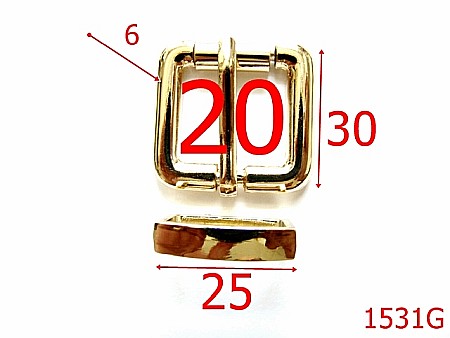 Catarame poseta - 1531G/CATARAMA CU ROLA SI PAFTA 20 MM GOLD-20-mm-6-gold-----AF5