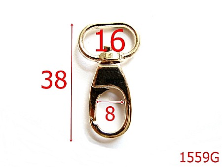 Carabine - 1559G/CARABINA 16 MM GOLD-16-mm---gold---5D3--AE32