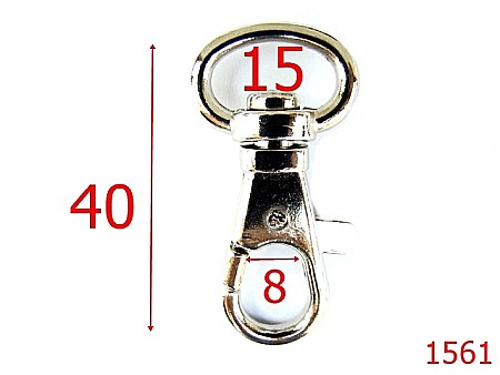 Carabine - 1561/CARABINA  15 MM NIKEL-15-mm---nichel---5i6-5G6-4L4-5E3-5A1-5E5--AF20