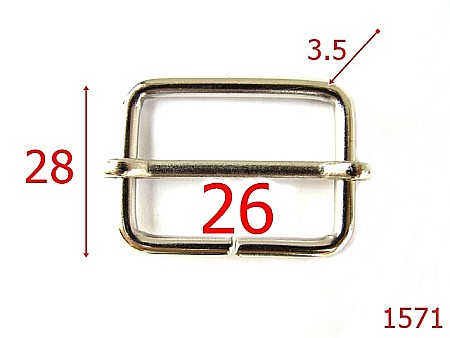 Catarame cu reglaj - 1571/CATARAMA DE REGLAJ 3 CM/NIKEL-26-mm-3.5-nichel--1D8-1D2-1B5-1B6-