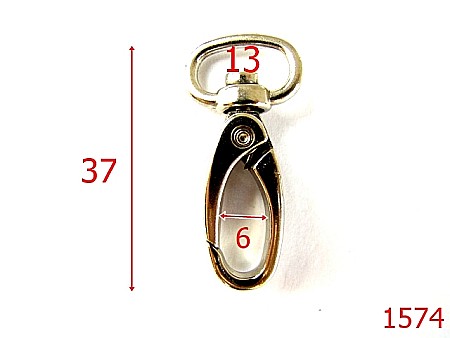 Carabine - 1574/CARABINA 13 MM ZAMAC/NIKEL-13-mm---nichel---5E5--AF39