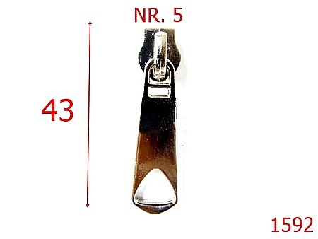 Cursori fermoar - 1592/CHEITA FERMOAR PLASTIC NR 5/NIKEL-nr 5-mm---nichel---2E5--AG25