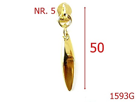 Cursori fermoar - 1593G/CHEITA FERMOAR PLASTIC NR 5/GOLD-nr 5-mm---gold---2F3--AG24