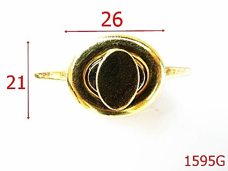 Inchizatori poseta - 1595G/INCHIZATOARE POSETA 26 X 21 /GOLD-26x21-mm---gold---12C12--AG13