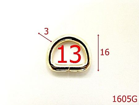 Inele - 1605G/INEL D 13MM/GOLD-13-mm-3-gold--3D7---AG32