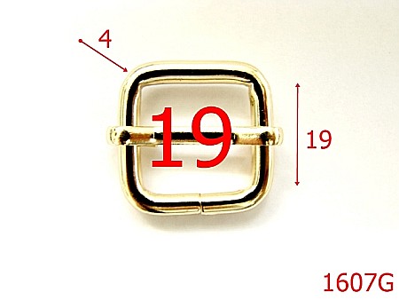Catarame cu reglaj - 1607G/CATARAMA REGLAJ 19 MM/GOLD-19-mm-3.5-gold--4G8---