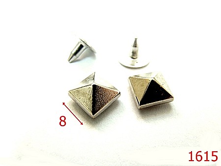 Piramide - 1615/ORNAMENT PIRAMIDAL DIN ZAMAK/NIKEL-8 x 8-mm---nichel-AH20----