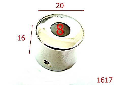 Clopotei poseta - 1617/ORNAMENT ZAMAC CIUCURE /NIKEL-20-mm---nichel-15A4--4K7--AF14