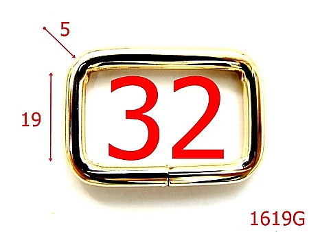 Inele dreptunghiulare - 1619G/INEL DREPTUNGHIULAR 32M/GOLD-32-mm-5-gold---3K2--AF16