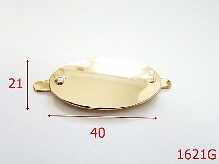 Placute ornamentale - 1621G/PLACUTA  OVALA ORNAMENTALA GOLD-40x21-mm---gold-15A7--15A7-3C7--AB10