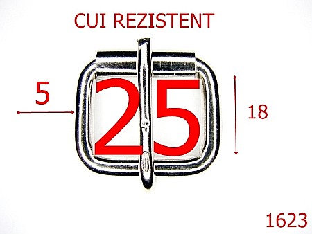 Catarame rola si 1 cui - 1623/CATARAMA CU ROLA  25MM  REZISTENTA-25-mm-5-nichel--7E5---AH32