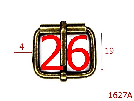 Catarame rola si 1 cui - 1627A/CATARAMA CU ROLA 26 MM ANTIK-26-mm-4-antic-7D2-7C4-7D3-7D5-7D6-7D8--7A3/6I2/7C5/7A5--AH33