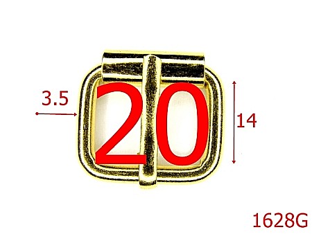 Catarame rola si 1 cui - 1628G/CATARAMA CU ROLA 20 MM GOLD-20-mm-3.5-gold--7i7---AH23