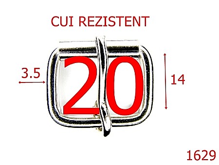 Catarame rola si 1 cui - 1629/CATARAMA CU ROLA  20MM  REZISTENTA-20-mm-3.5-nichel-7E.6-7H3-6G4--AH35