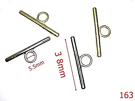 Accesorii metalice pentru marochinarie - 163/CAPAT LANT 38 mm-30-mm---nichel---3A8--P25