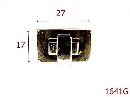 Inchizatori poseta - 1641G/INCHIZATOARE ZAMAC 27X17 MM GOLD-27x17-mm---gold-----AH36