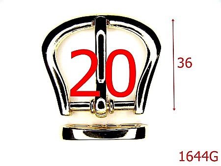 Catarame poseta - 1644G/CATARAMA ZAMAC   20 MM GOLD-20-mm---gold--7L5---AH20