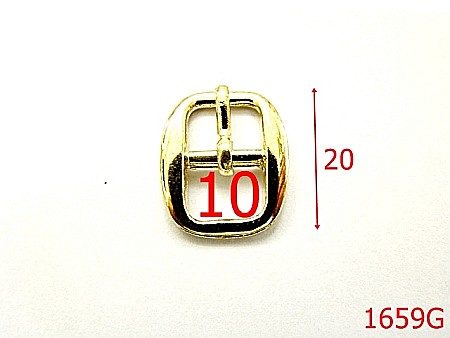 Catarame poseta - 1659G/CATARAMA 10MM ZAMAC GOLD-10-mm---gold--7J4---AH5