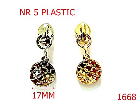 Cursori fermoar - 1668/CURSOR NR 5 PT FERMOAR PLASTIC /NIKEL-nr 5-mm---nichel---2D4--L21