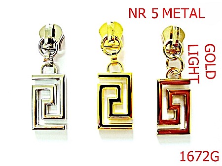 Cursori fermoar - 1672G/CURSOR NR 5  PT FERMOAR METALIC /GOLD LIGHT-nr 5-mm---gold-----AB25