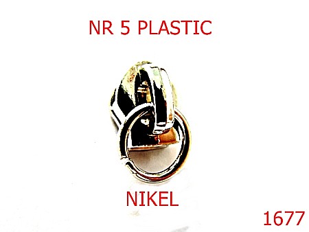Cursori fermoar - 1677/CURSOR NR 5  PT FERMOAR PLASTIC   /NIKEL -nr 5-mm---nichel---2E2--Y11
