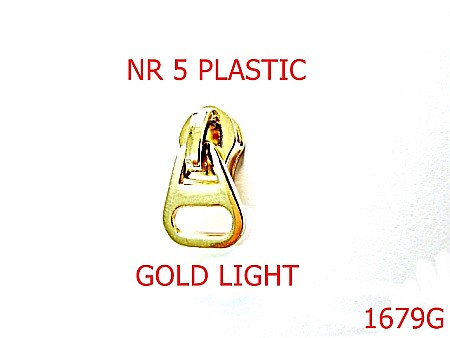 Cursori fermoar - 1679G/CURSOR NR 5  PT FERMOAR PLASTIC   /GOLD-nr 5-mm---gold---2F3--AB24