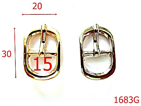 Catarame poseta - 1683G/CATARAMA  CU PUNTE 15 MM/GOLD-15-mm---gold-7k3-6B6---Y6