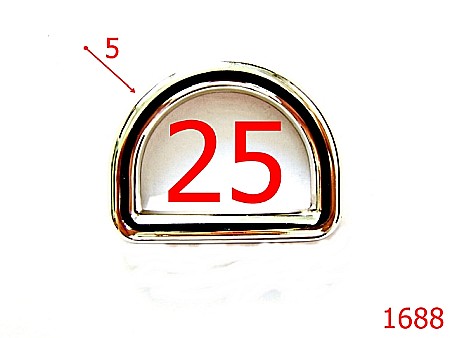 Accesorii metalice pentru marochinarie - 1688/INEL D   MASIV ZAMAC 25 MM /NIKEL-25-mm-5-nichel-----X33