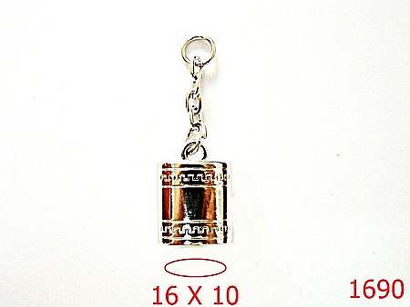 Clopotei ornamentali - 1690/CLOPOTEL OVAL DIN ZAMAC /NIKEL-16-mm---nichel-----Z28