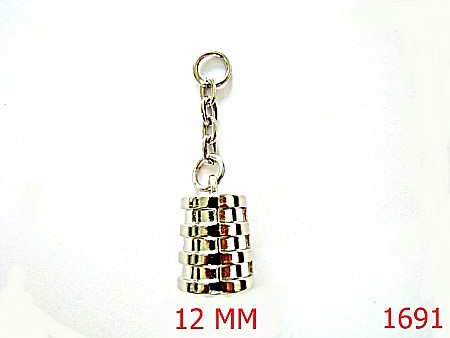 Clopotei poseta - 1691/CLOPOTEL DIN ZAMAC  12 MM /NIKEL-12-mm---nichel-15A6--15A6--AA18