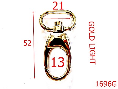 Carabine - 1696G/CARABINA ZAMAC 21 MM /GOLD LIGHT-21-mm---gold-5i1--5J2/5B5--C15