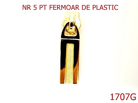 Cursori fermoar - 1707G/CURSORI FERMOAR PLASTIC NR 5/ LIGHT GOLD-nr 5-mm---gold-----Z18