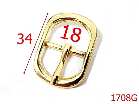 Catarame poseta - 1708G/CATARAMA CU PUNTE 18MM/ LIGHT GOLD-18-mm---gold--7K5---Y35