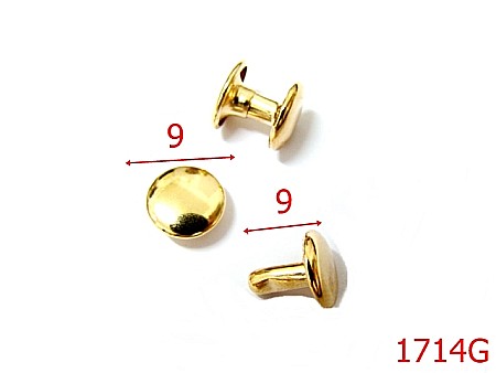 Capse rapide - 1714G/CAPSA RAPIDA DUBLA 9*9MM/GOLD-9-mm---gold-16B11----