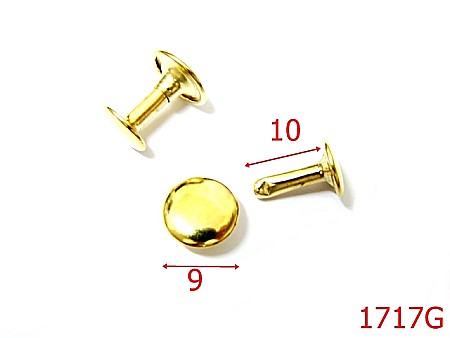 Capse rapide - 1717G/CAPSA RAPIDA DUBLA 9*10MM/GOLD-19-mm---gold-16B13-16B14----