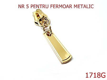Cursori fermoar - 1718G/CURSOR PENTRU FERMOAR METALIC NR 5/LIGHT GOLD-nr 5-mm---gold---2D3--AB26