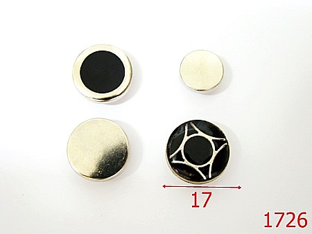 Riveti Capse rapide - 1726/CAPAC BUTONI MANUSA 17MM/MODEL1-17-mm---negru-----AI1