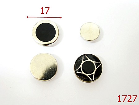 Riveti Capse rapide - 1727/CAPAC BUTONI MANUSA 17MM/MODEL2-17-mm---negru-----AI2