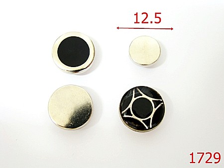Riveti Capse rapide - 1729/CAPAC BUTONI MANUSA 12.5MM/MODEL4-12.5-mm---nichel-----AI4