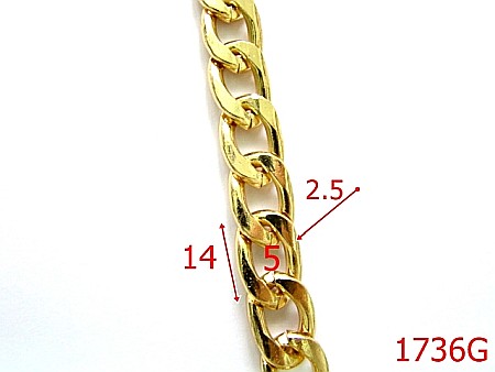 Lant poseta - 1736G/LANT METALIC/ LIGHT GOLD-14x5-mm---gold-----AI16